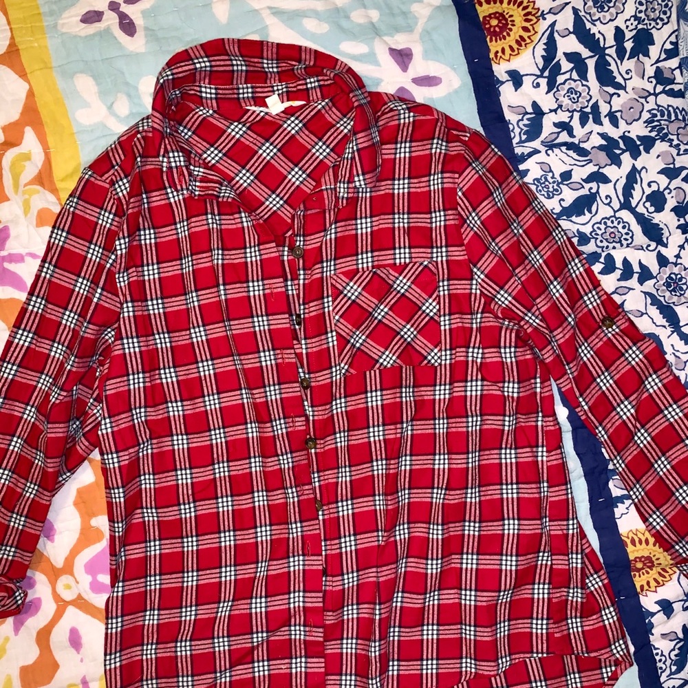 Red Flannel Button Down